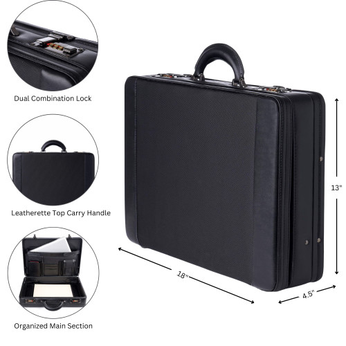 Alpine Swiss Mens Briefcase Hard Side Business Case Expandable
